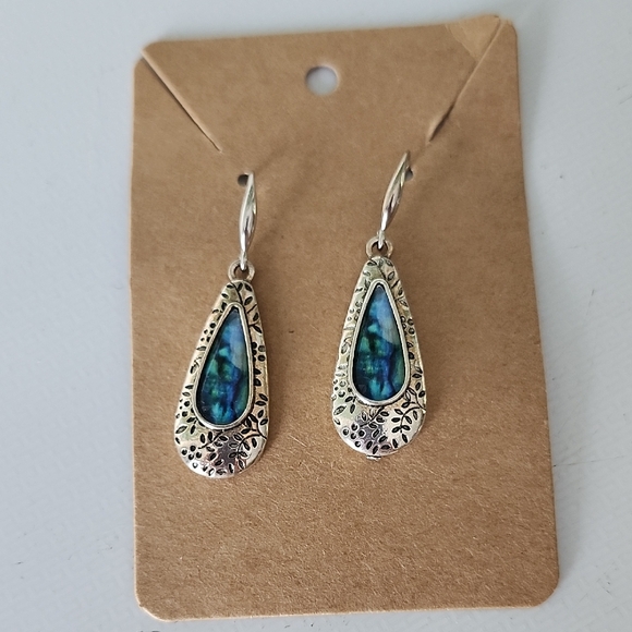 Source Unknown Jewelry - Source Unknown Silver and Blue Elegant Earrings